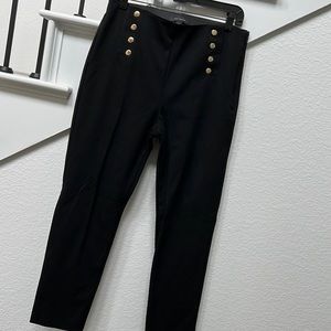 High- waisted black pants